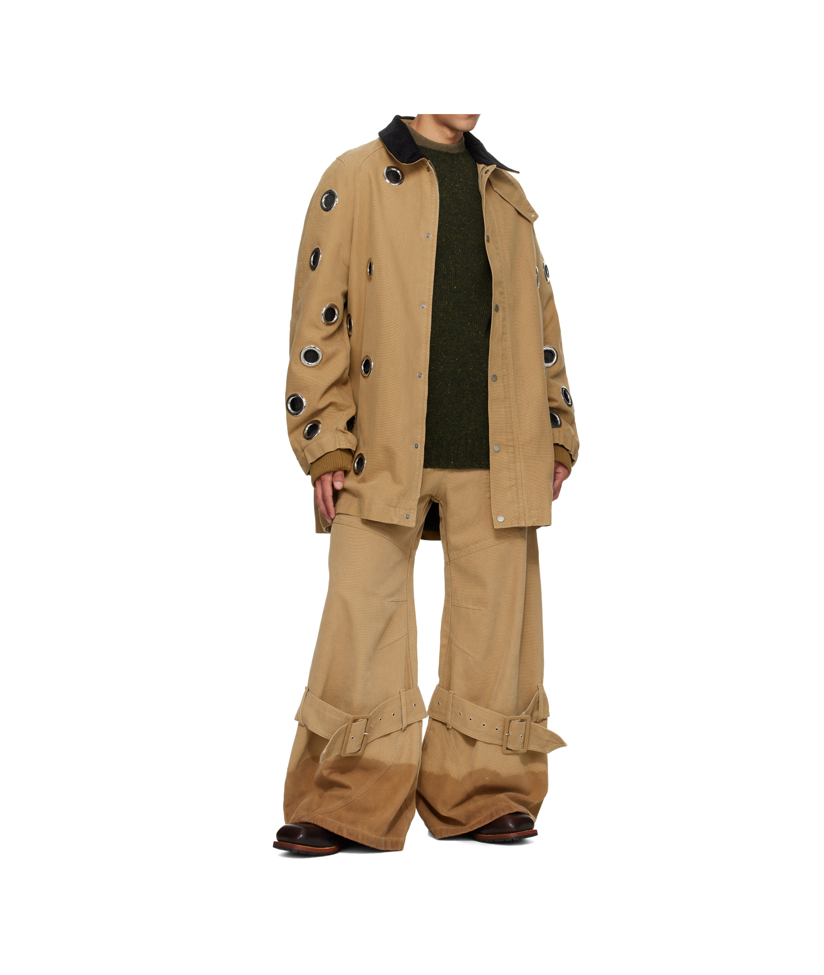 Egonlab Beige Barbour Jacket In Brown