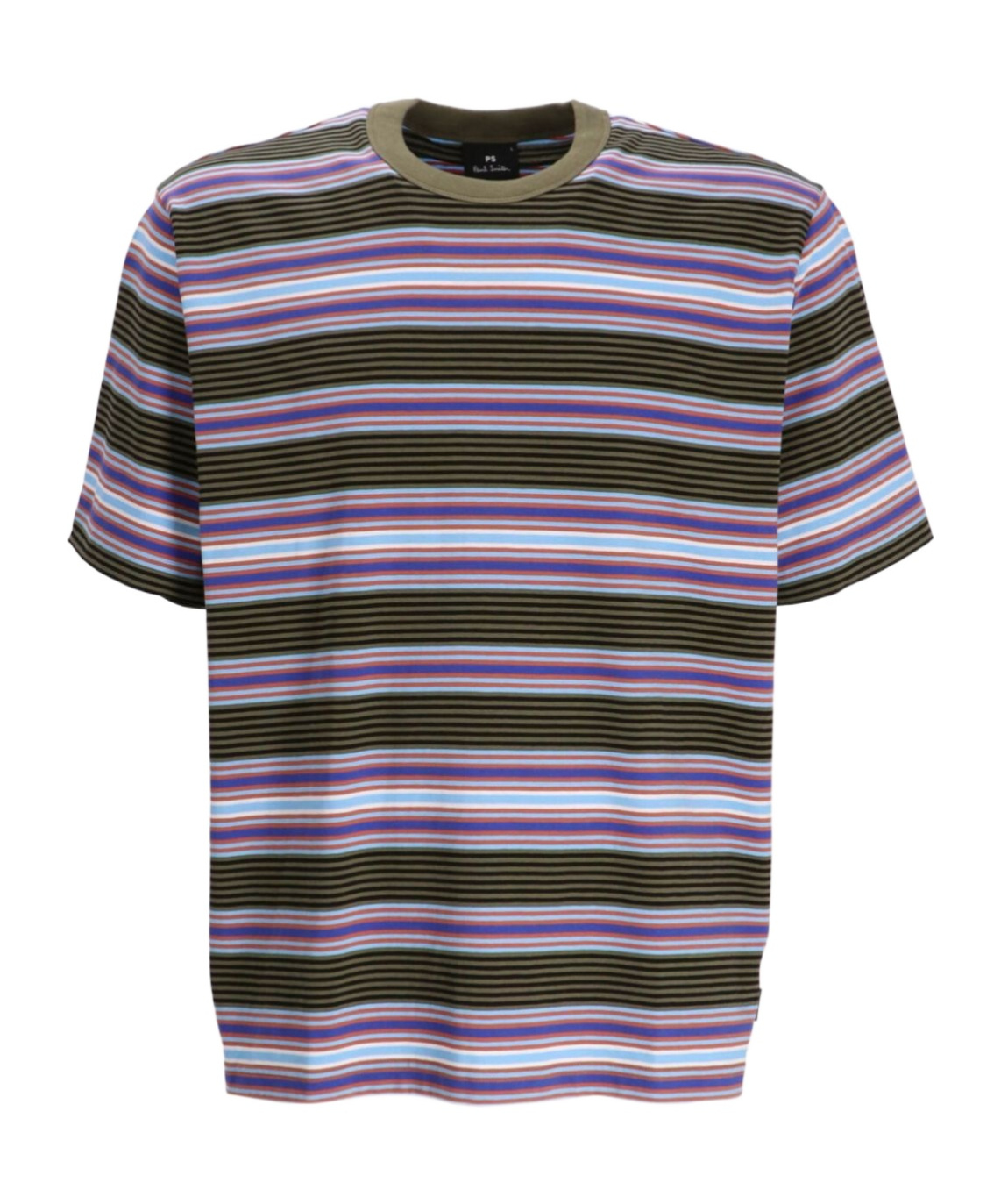 Shop Ps By Paul Smith Striped Organic-cotton T-shirt In Multicolor