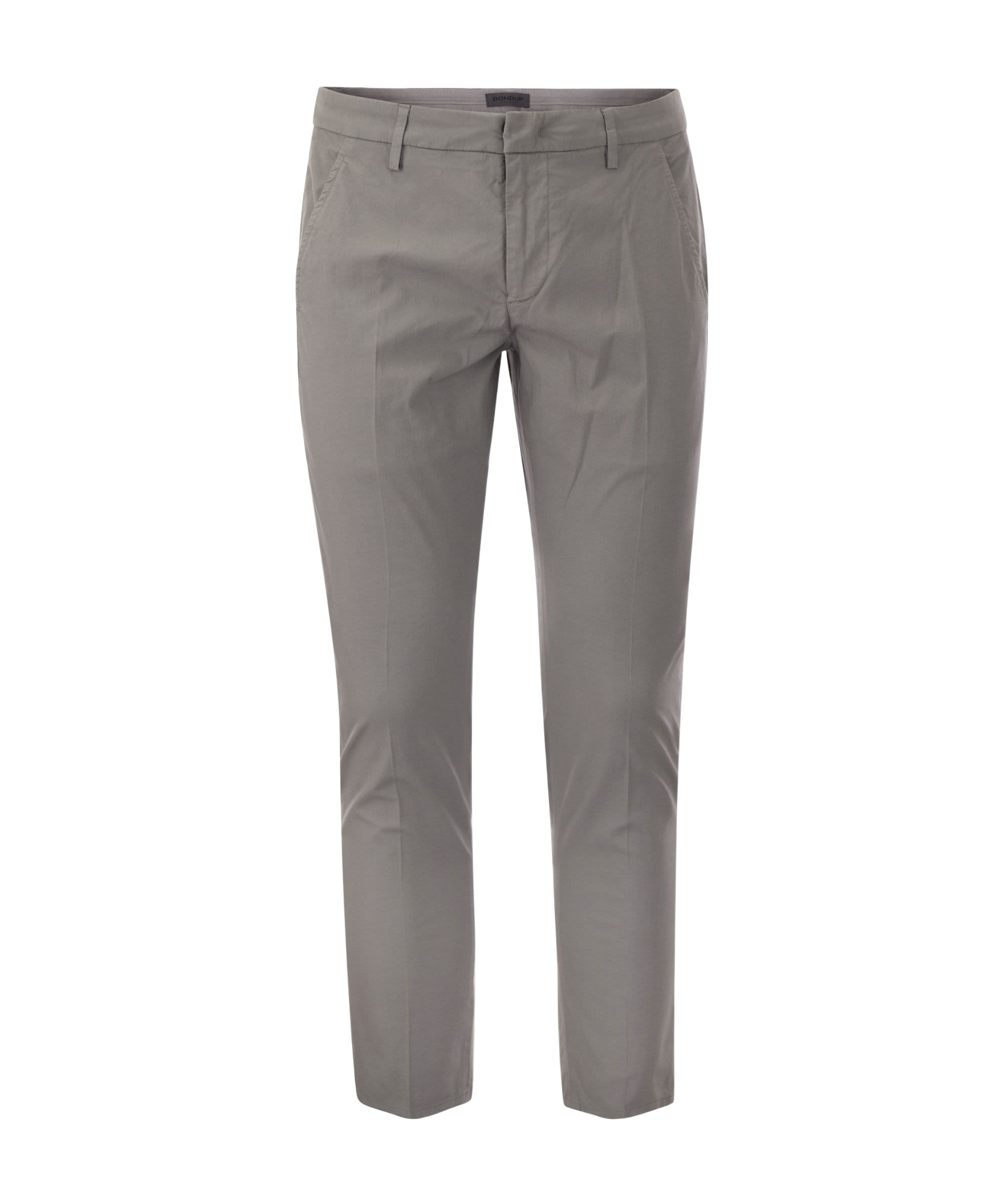 Dondup Alfredo - Slim-fit Cotton Trousers In Gray