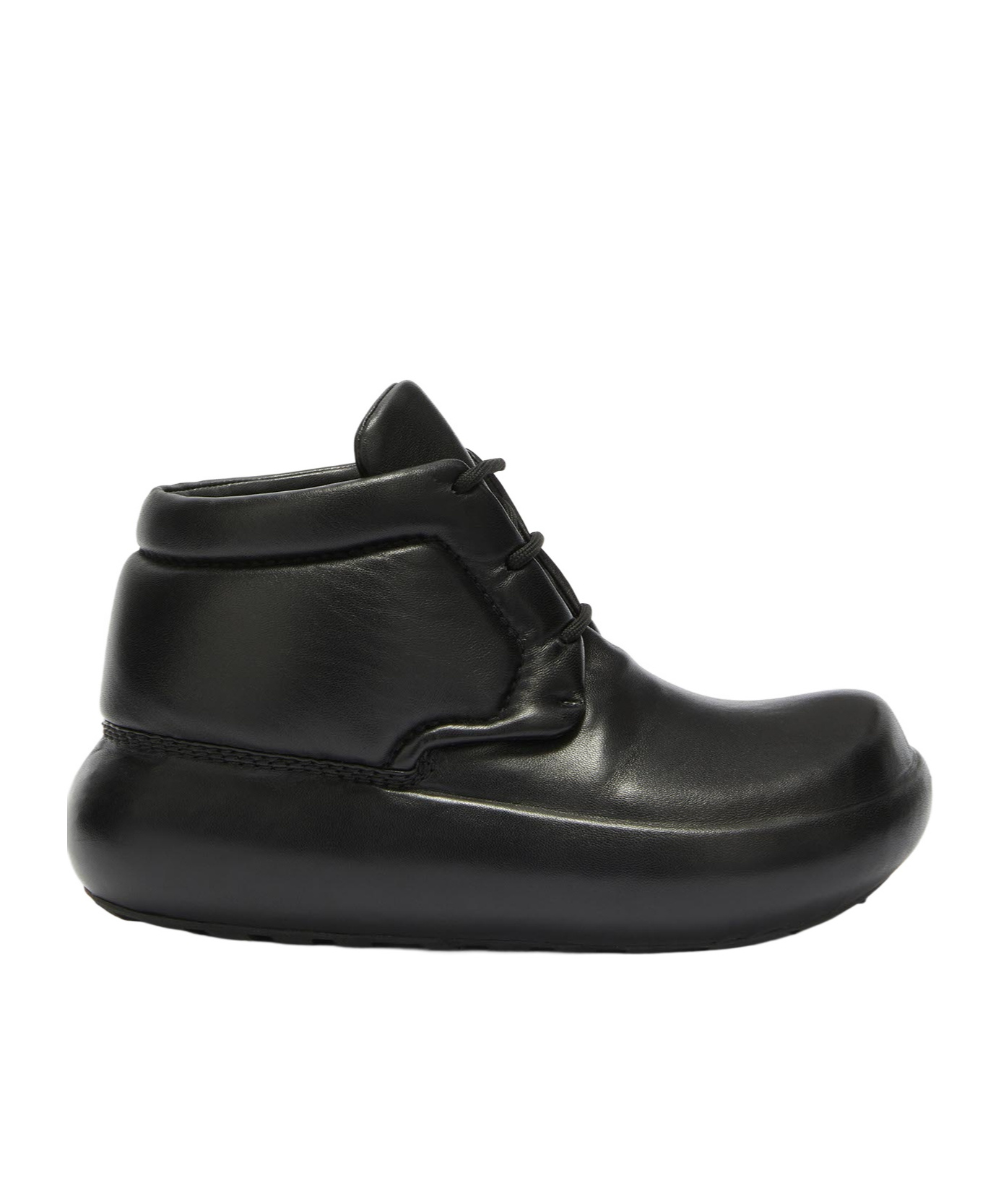 Jil Sander Chunky-sole Leather Ankle Boots In Black