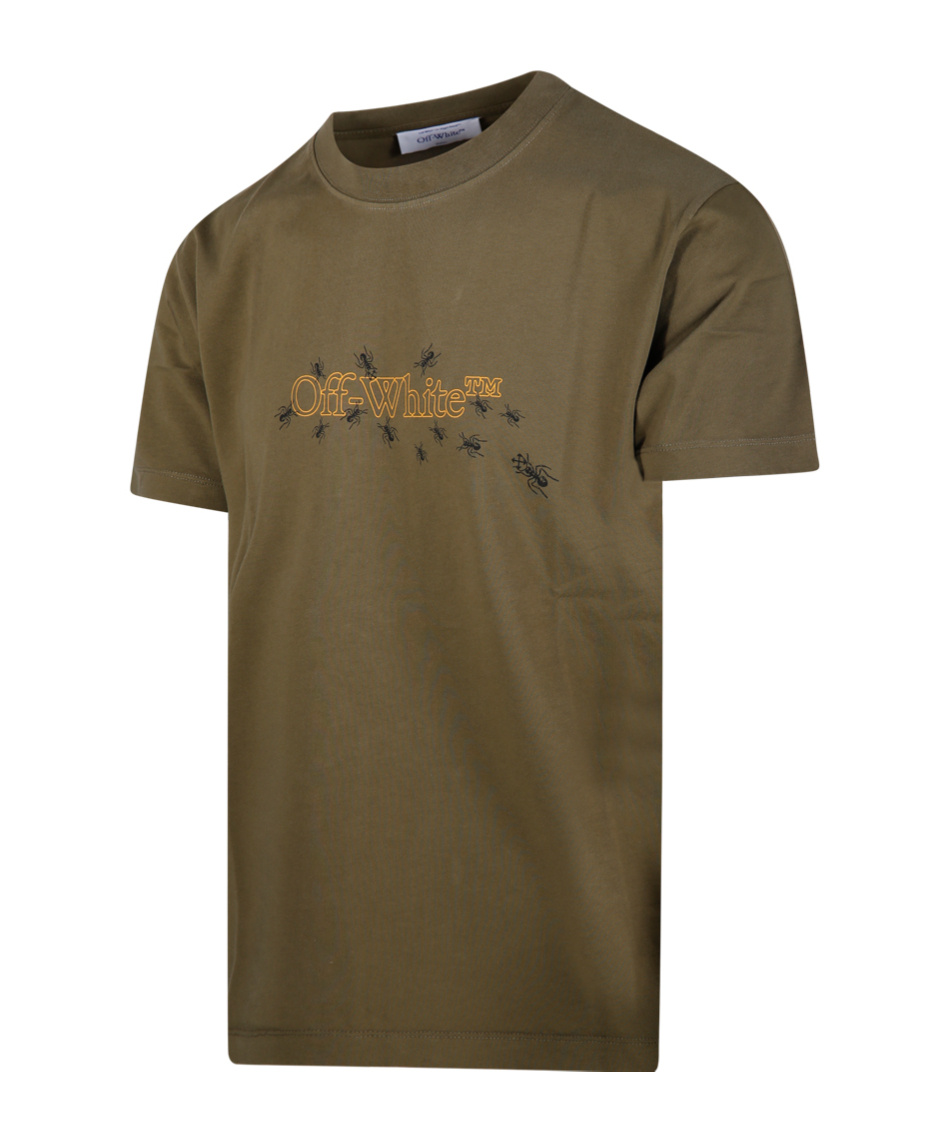 Off-white Short-sleeved T-shirt In Green