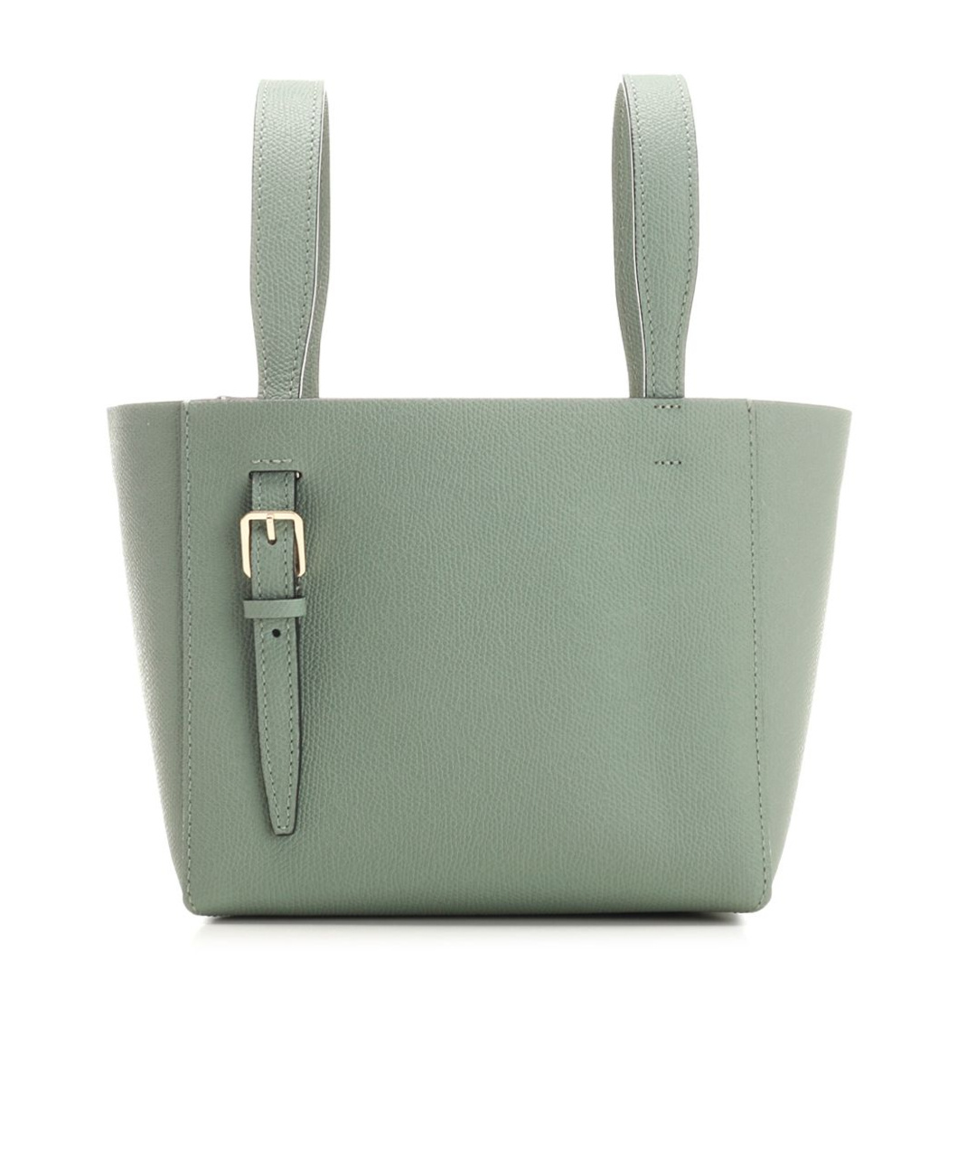 Shop Valextra Micro Bucket Bag In Eucalyptus Green