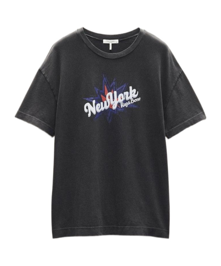 Rag & Bone Short-sleeved T-shirt In Black