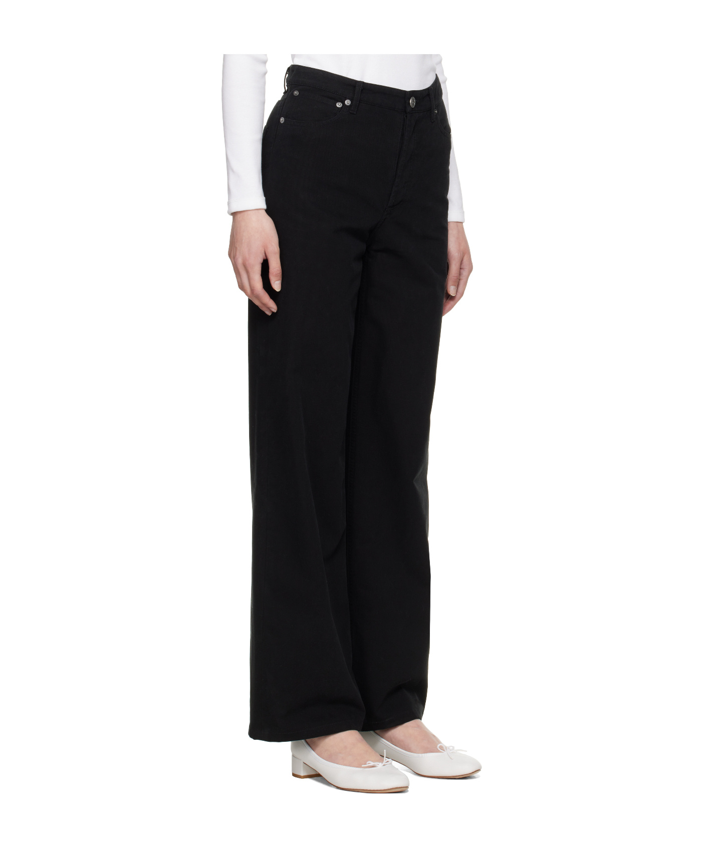 Apc Black Elisabeth Jeans In Black