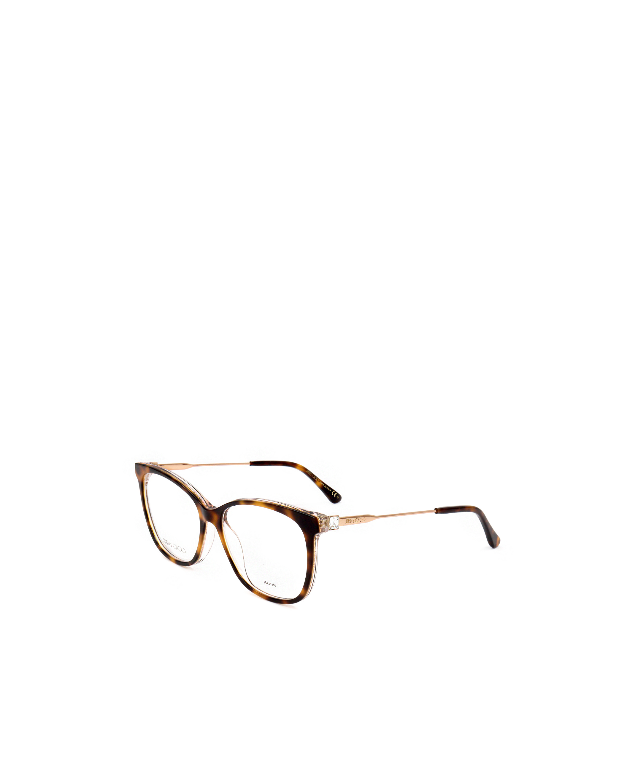 Jimmy Choo Eyewear Rectangle Frame Glasses In White