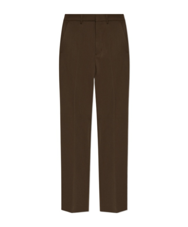 Ami Alexandre Mattiussi Belt-loop Casual Pants In Green