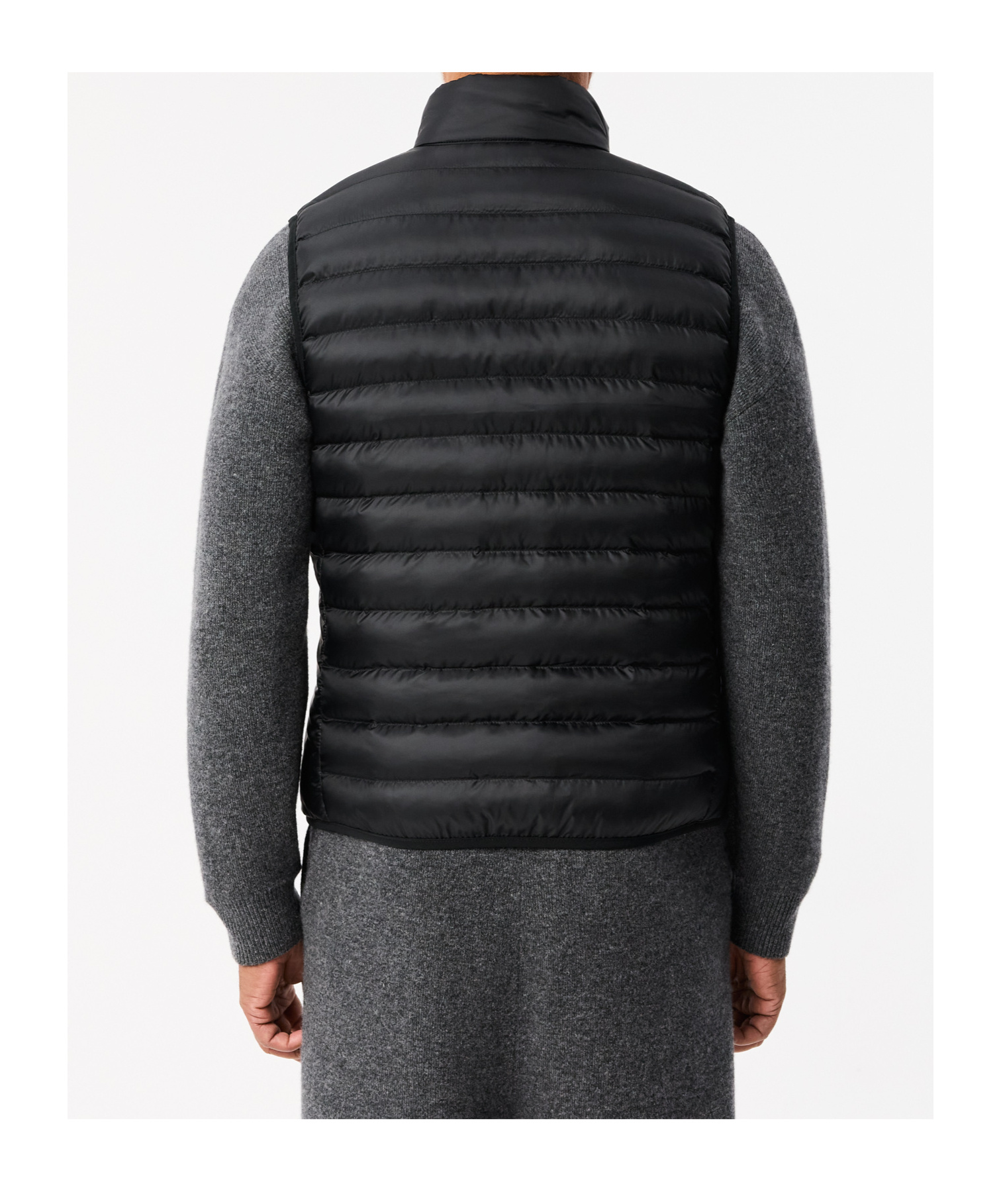 Shop Lacoste Padded Gilet In Black