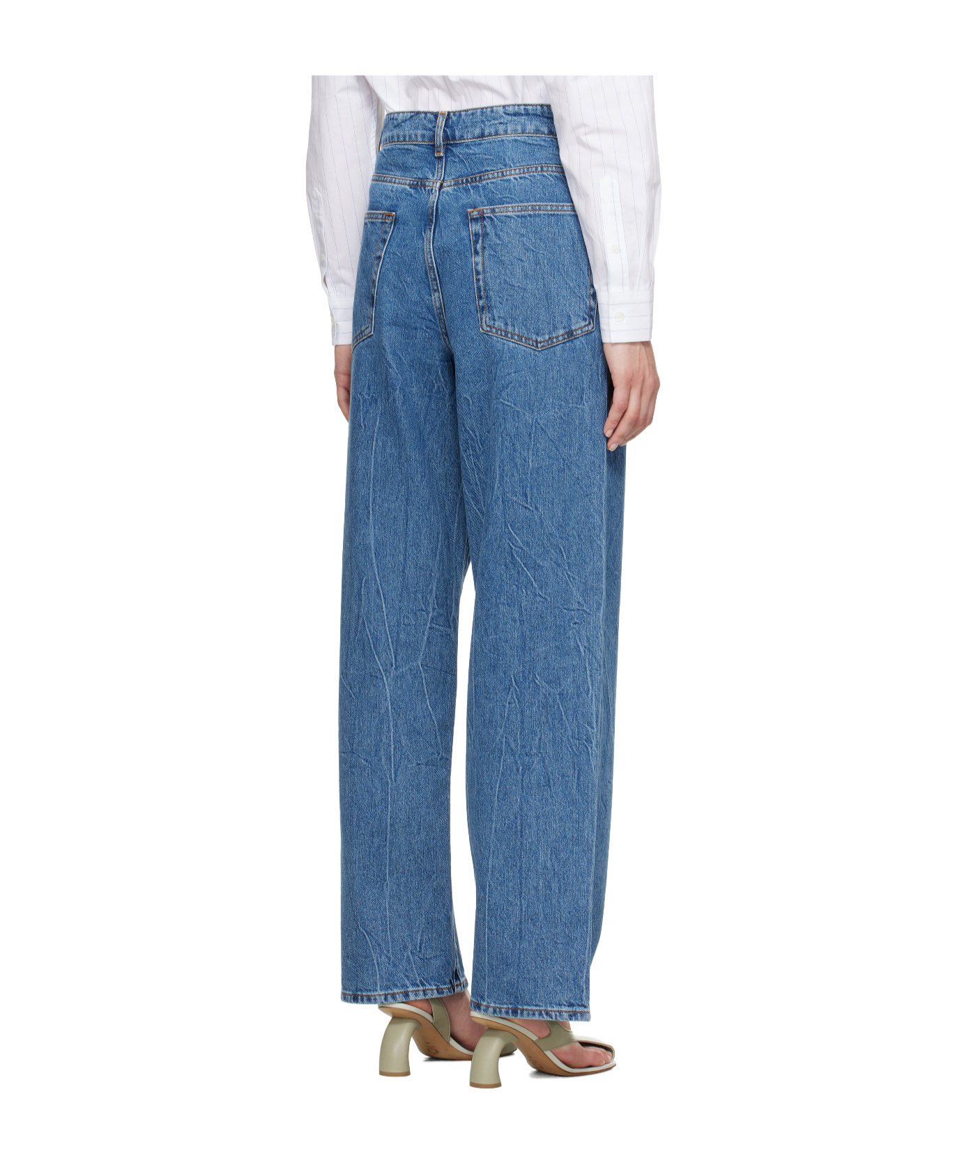 Rohe Low-rise Wide-leg Jeans In Blue