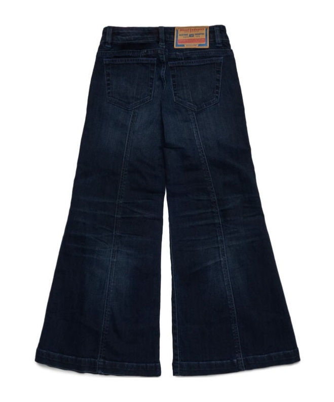 Diesel Jeans Flare Blu-nero Sfumato In Blue