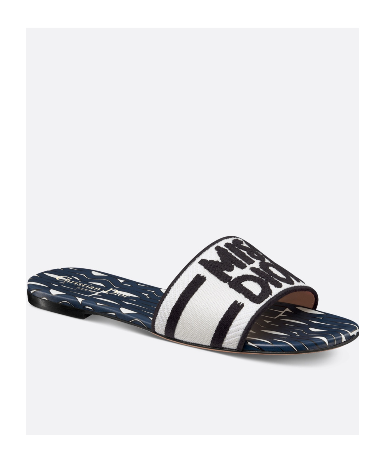 Dior Logo Slippers In Black