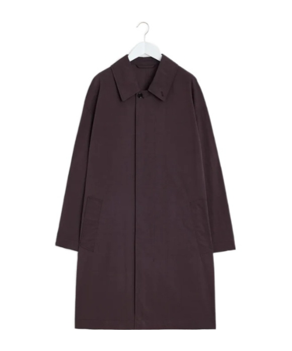 Lemaire Car Coat In Dark Chocolate