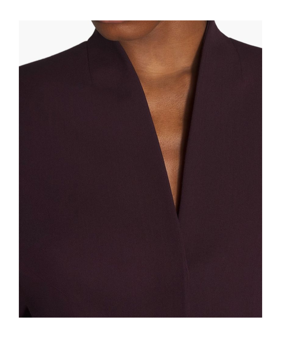 Mugler Tailored Wool Jacket Structured Shoulders In Purple