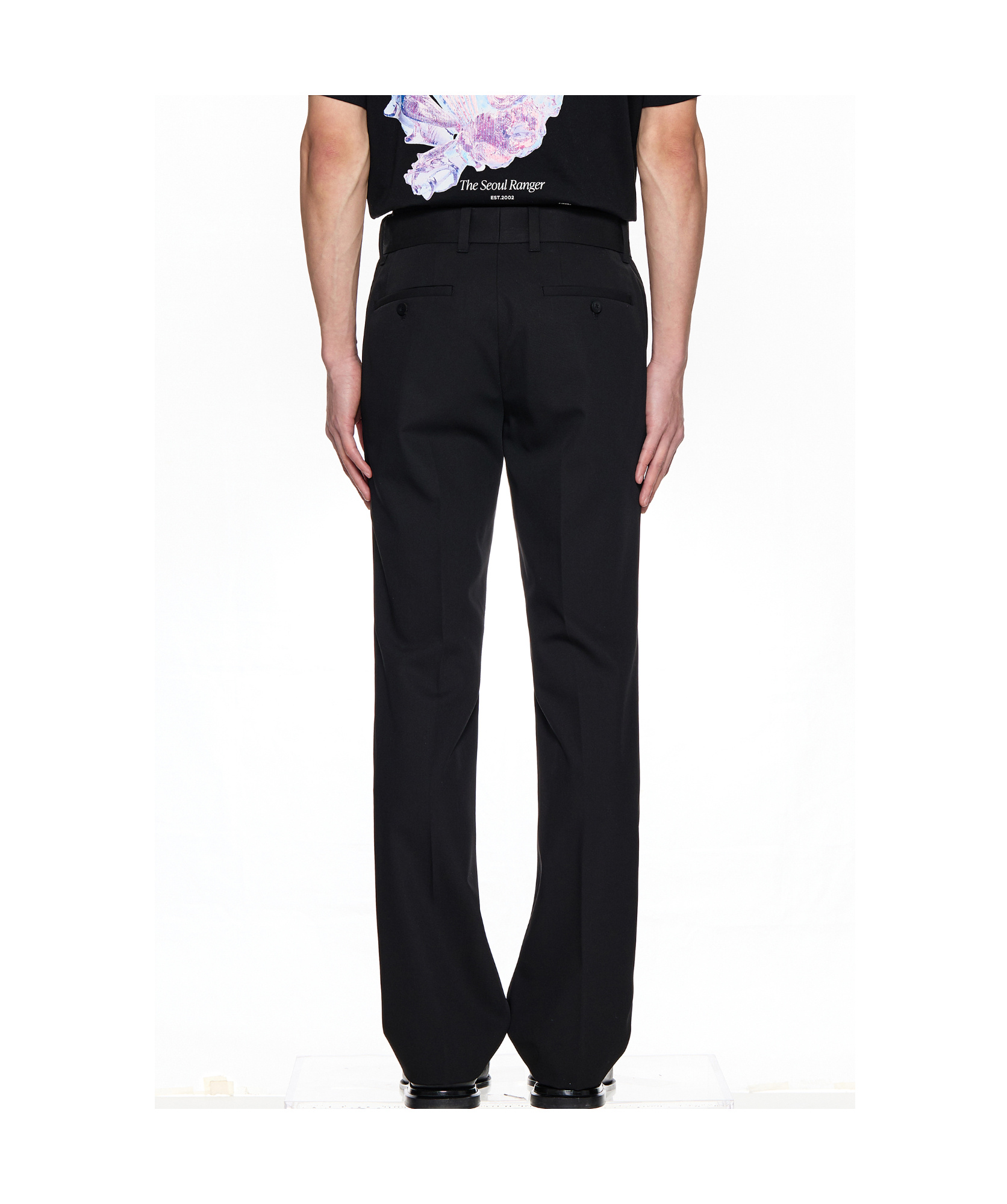 Wooyoungmi Belt-loop Casual Pants In Black