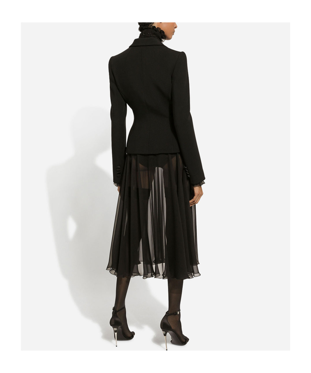 Shop Dolce & Gabbana Virgin Wool-blend Blazer In Black