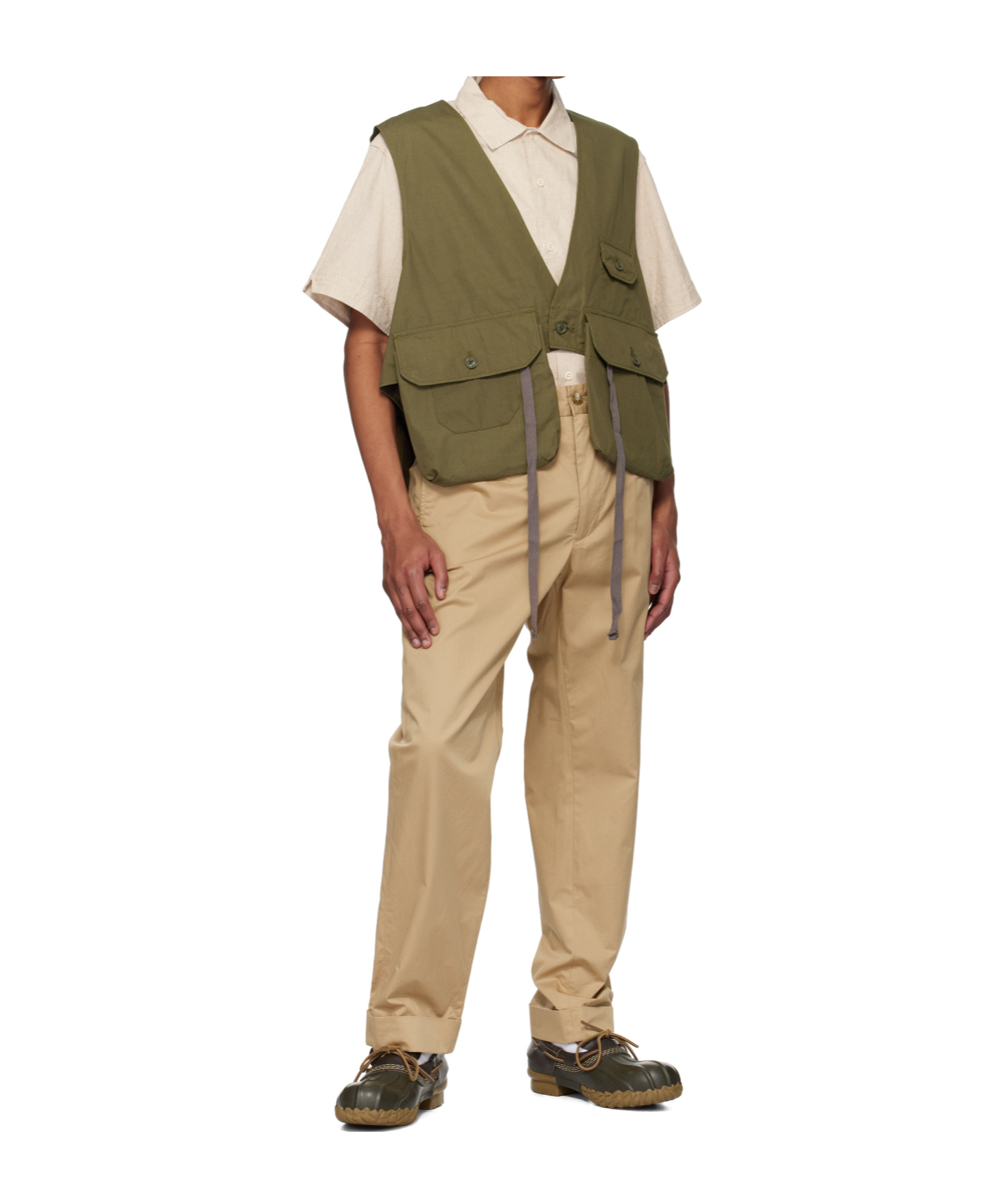 Engineered Garments Beige Andover Trousers In Camel