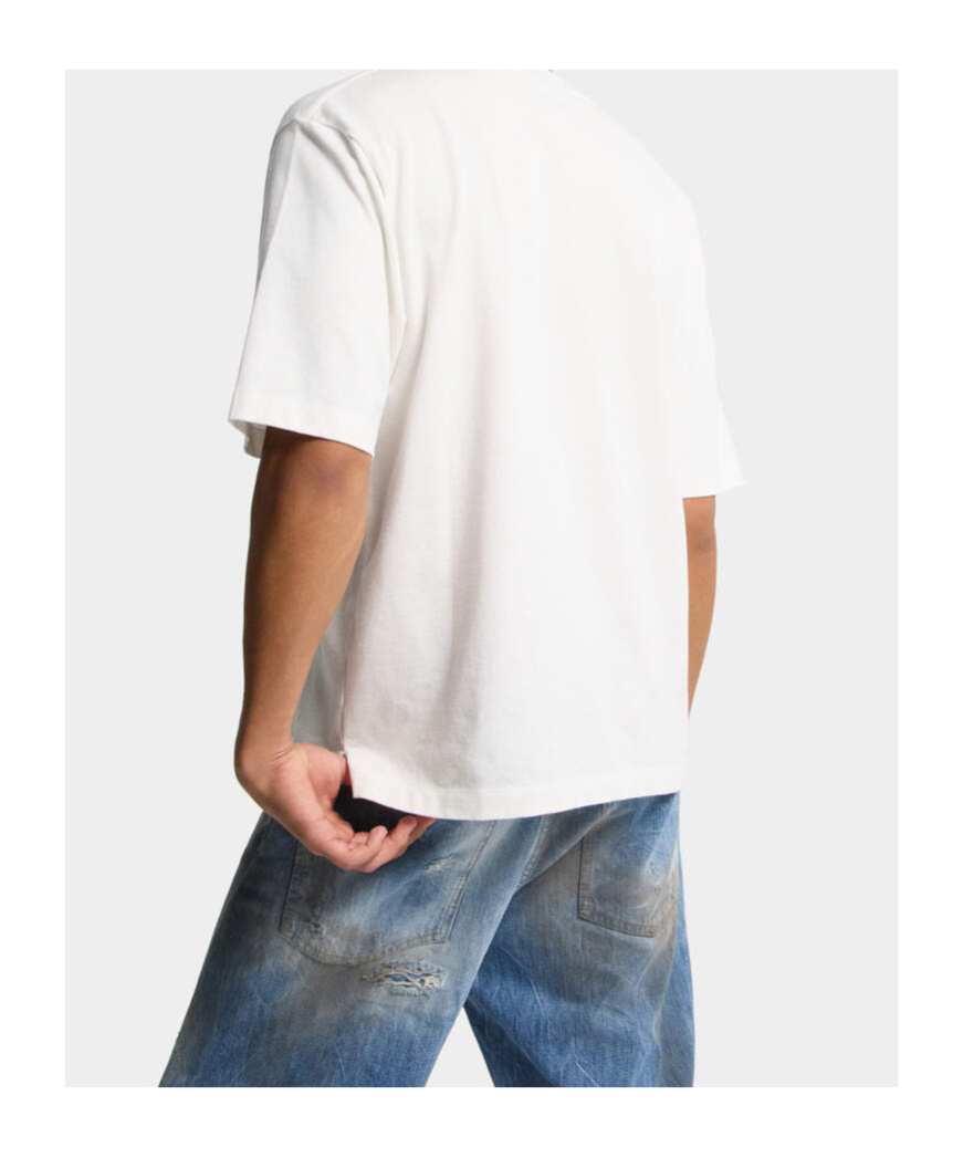 Dsquared2 Embroidered Loose Fit T-shirt In White