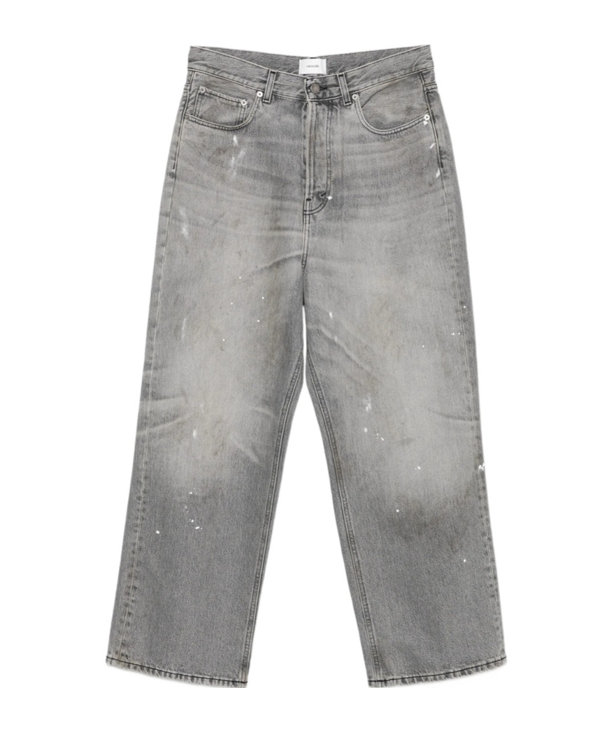 Haikure Denim Trousers With Belt Loops In Blue
