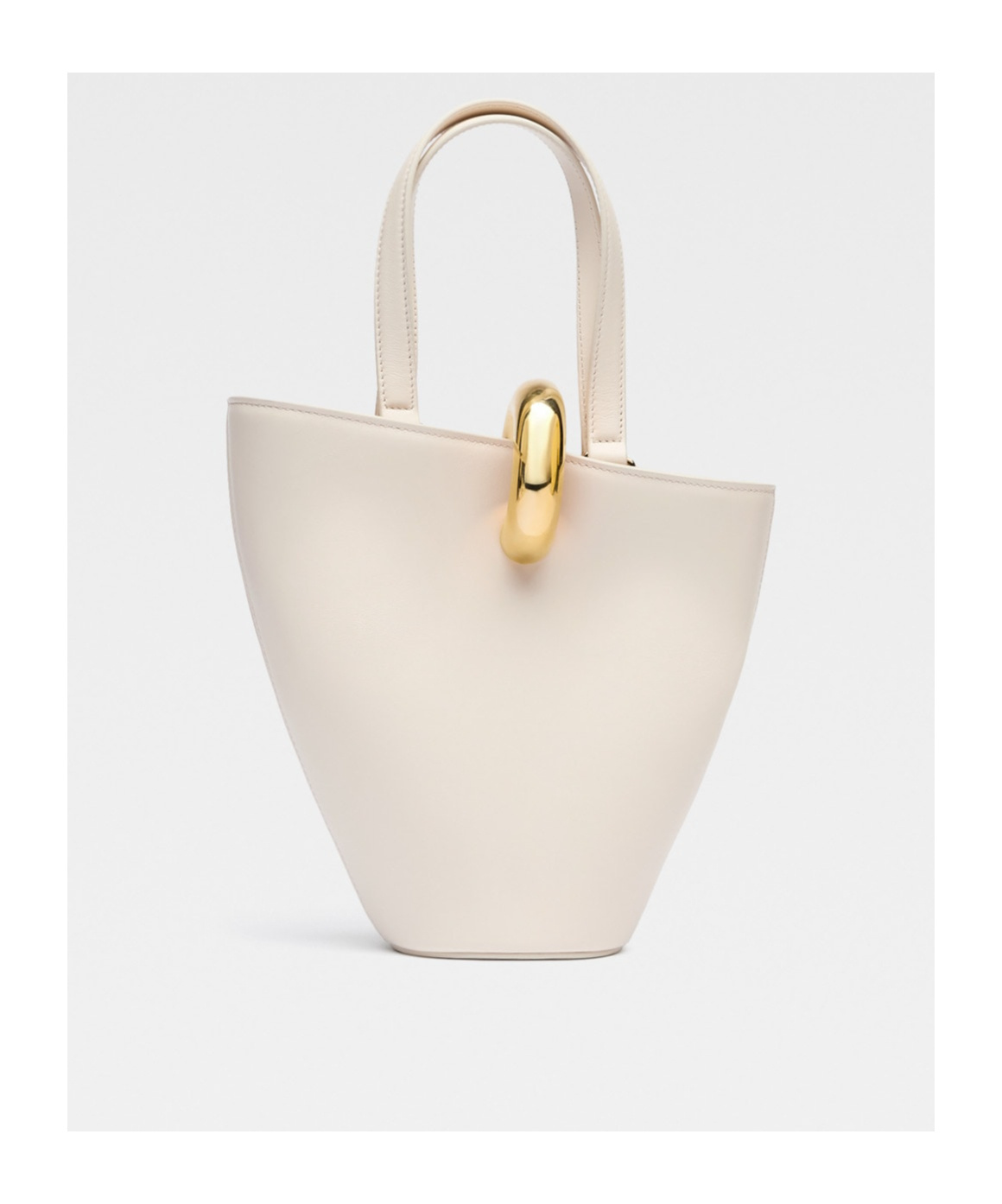 Jacquemus Structured Tote Bag With Detachable Shoulder Strap In White