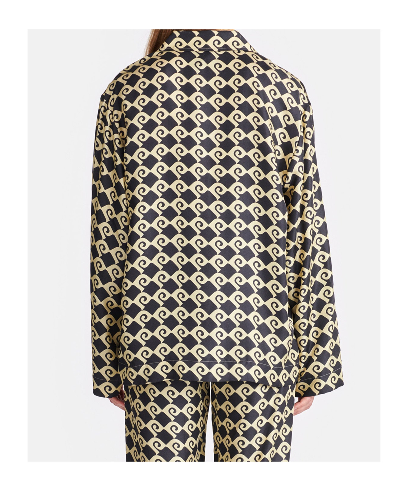 Nanushka Geometric Shirt In Black