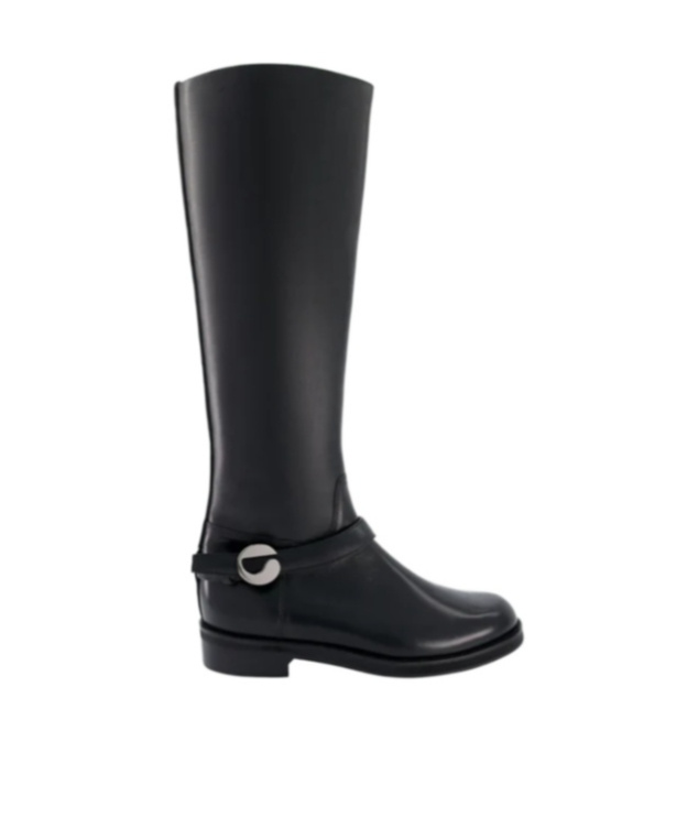 Coperni Stylish Knee-high Ankle Boots Buckle Detail In Black