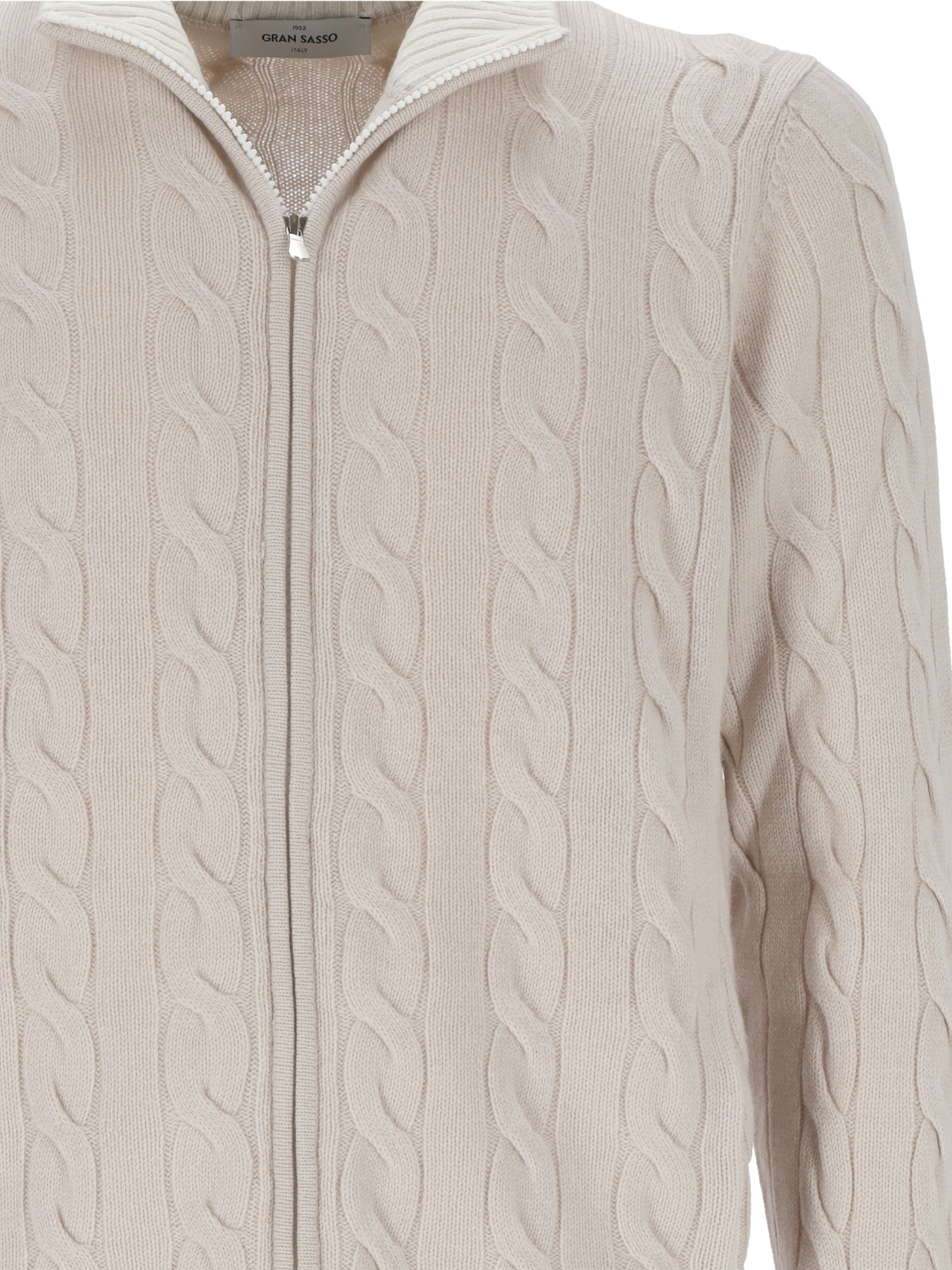 Gran Sasso X Casa Frumoasa Cable-knit Cardigan In Light Brown