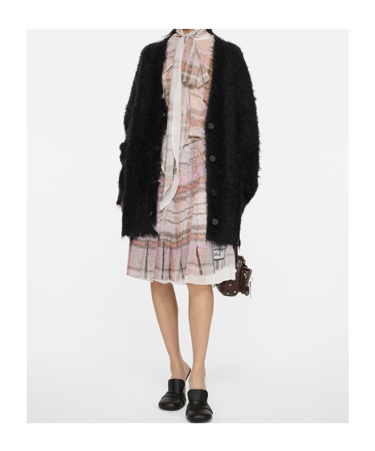 Acne Studios Long-sleeved Wool Cardigan In Black