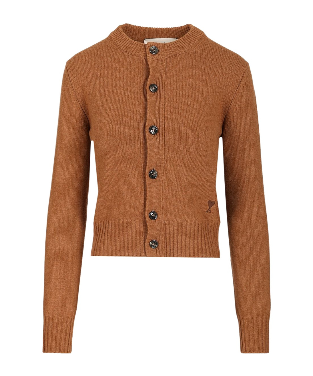 Ami Alexandre Mattiussi Cashmere Wool Cardigan Knitwear Brown In Brown