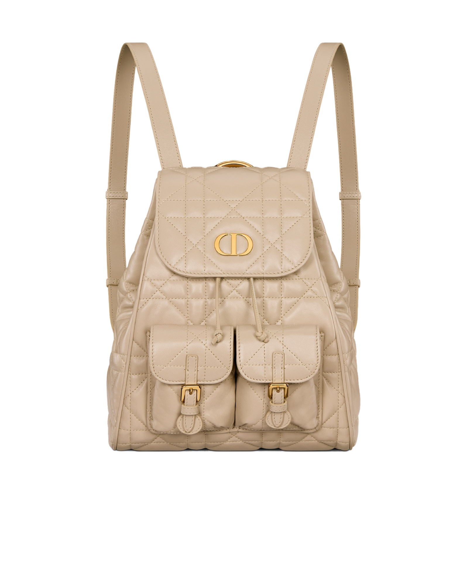 Dior Medium Caro Backpack In Rouge Beige