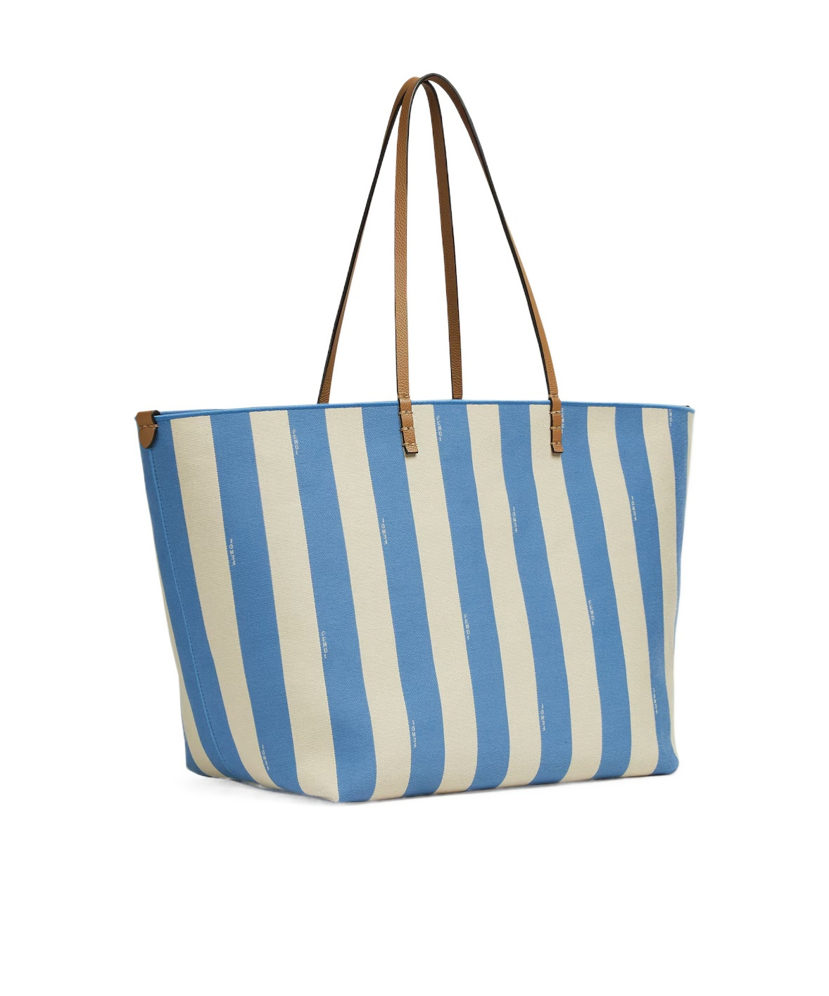 Fendi Large Reversible Shopping Bag With Embroidered Fabric In Blue