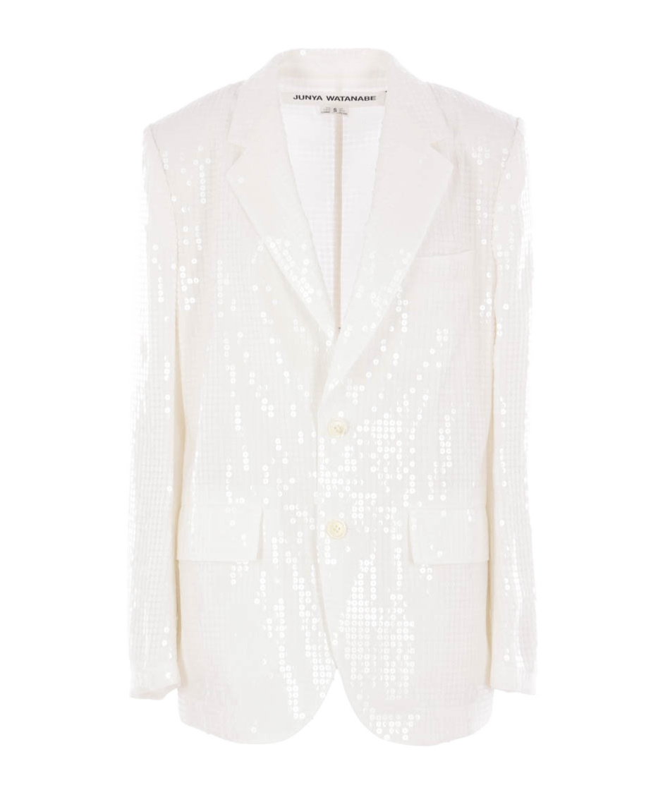 Junya Watanabe Single-breasted Jacket In Sequinned Satin