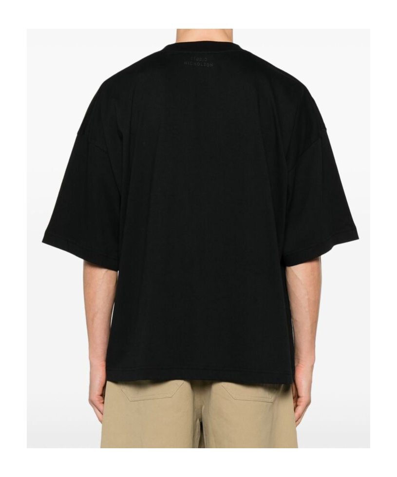 Studio Nicholson Crew Neck Oversized Fit Short Sleeves T-shirt In Black