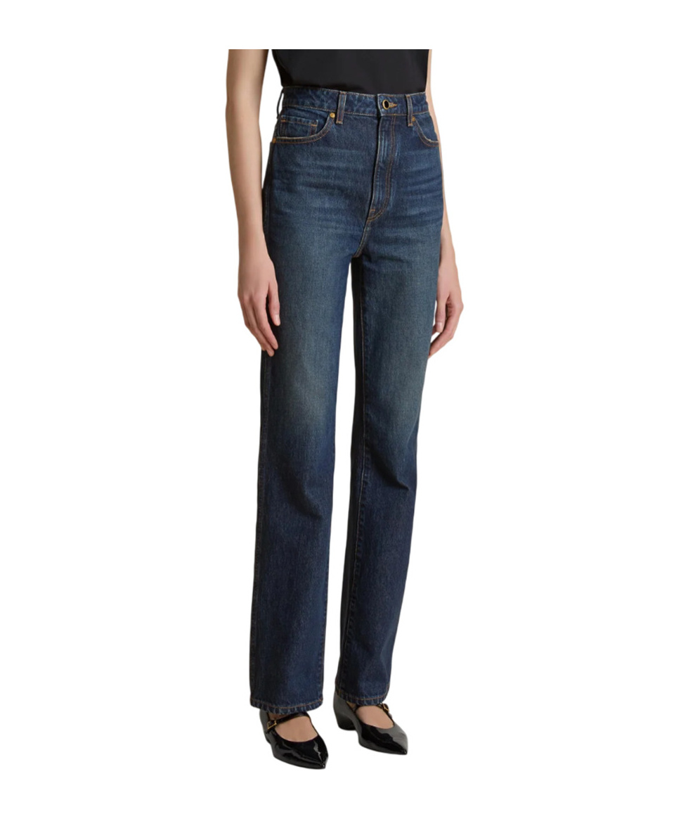 Khaite Danielle Stretch Jeans In Black