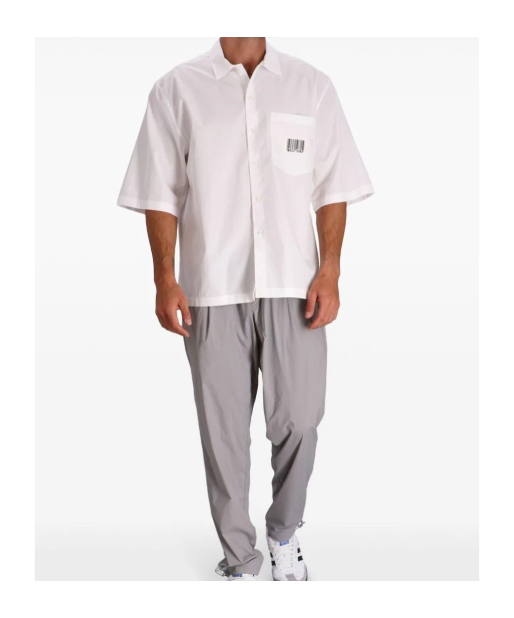 Moschino Barcode Poplin Shirt In White