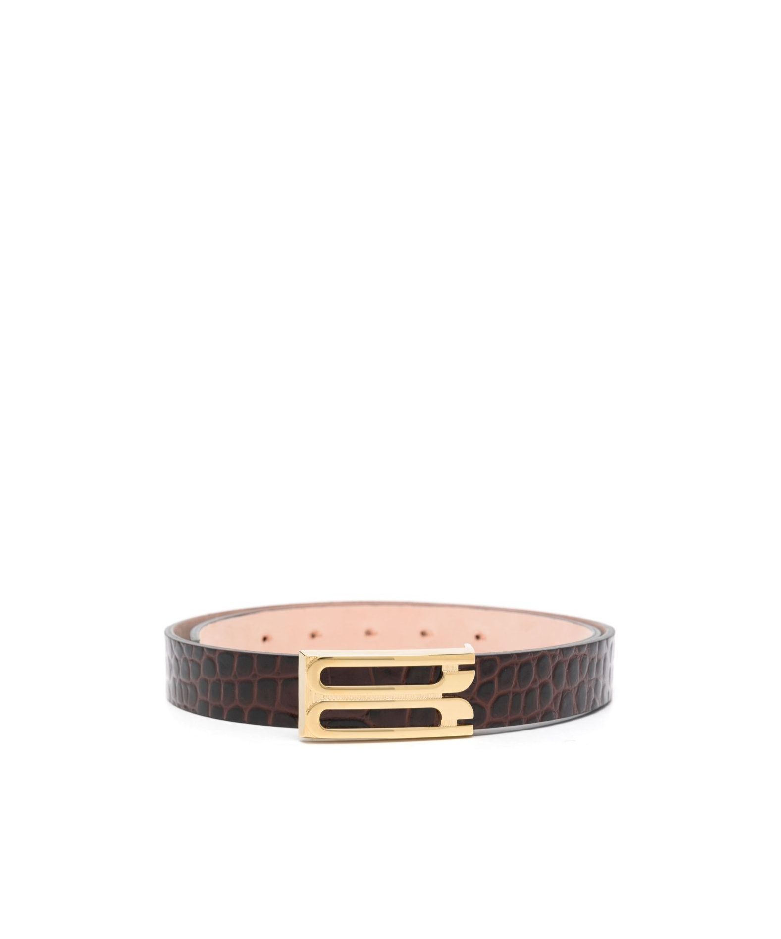 Victoria Beckham Croc-embossed Belt In Multicolor