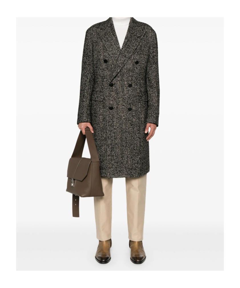 Shop Tagliatore Long Sleeve Coat