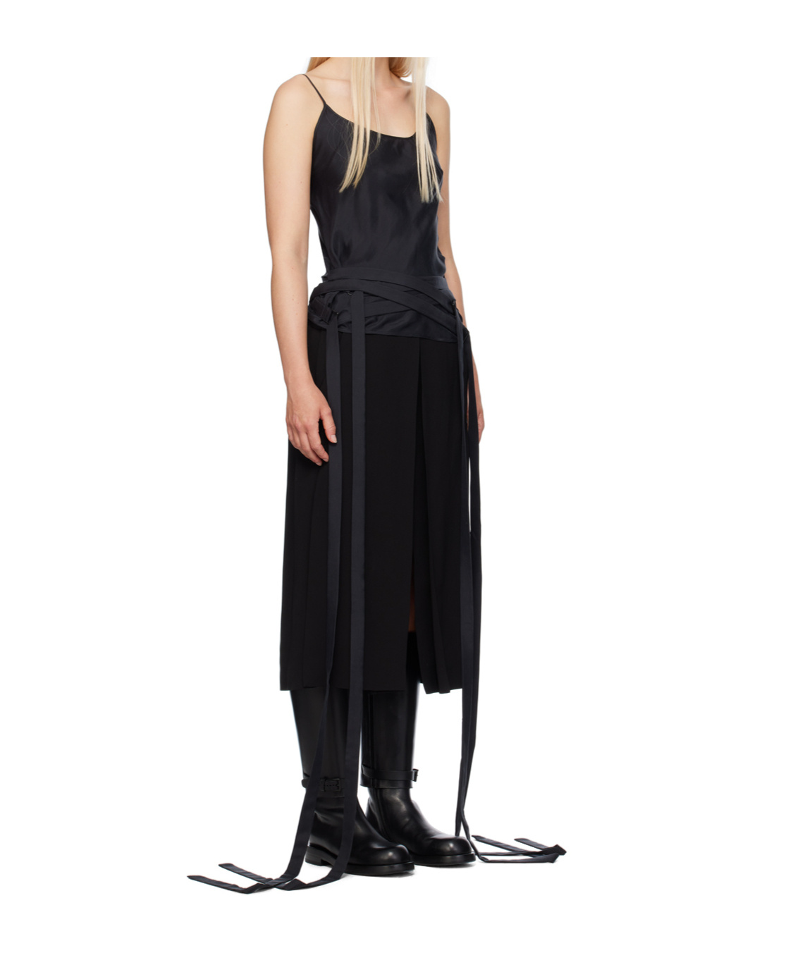 Ann Demeulemeester Black Skya Fluid Tank Top In Black