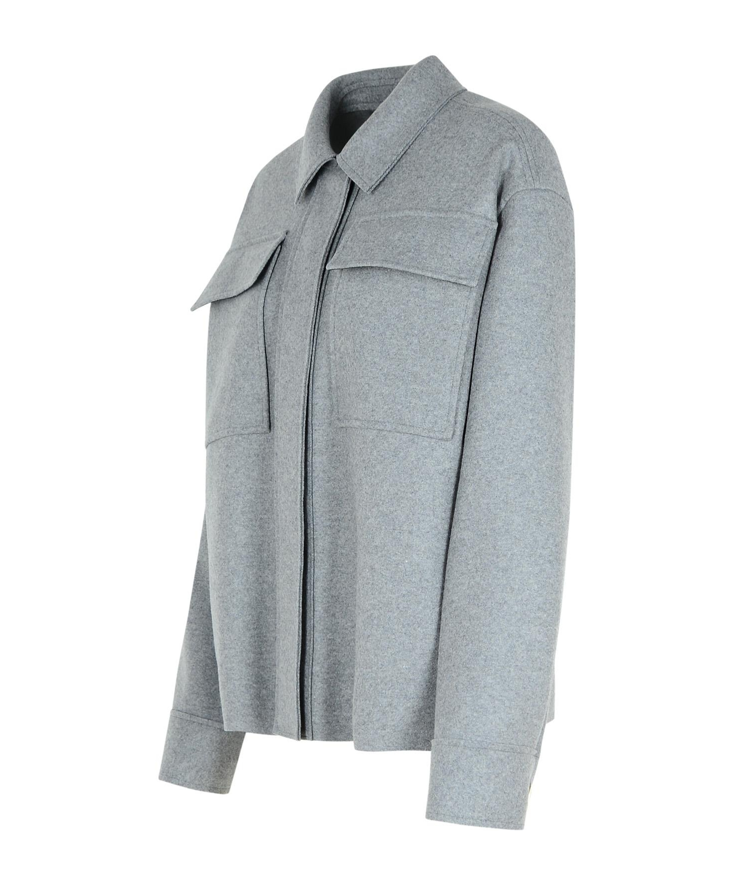 Shop Jil Sander Felted Shirt In Gray
