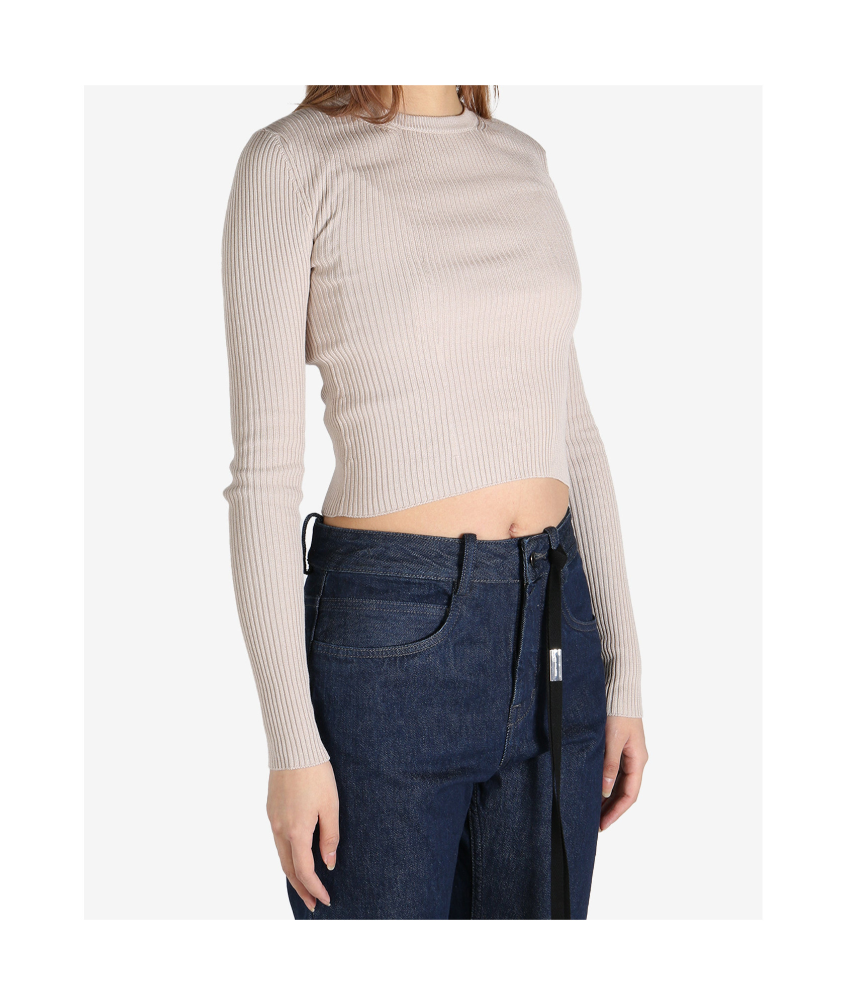 Ann Demeulemeester Round Neck Sweater In Pink