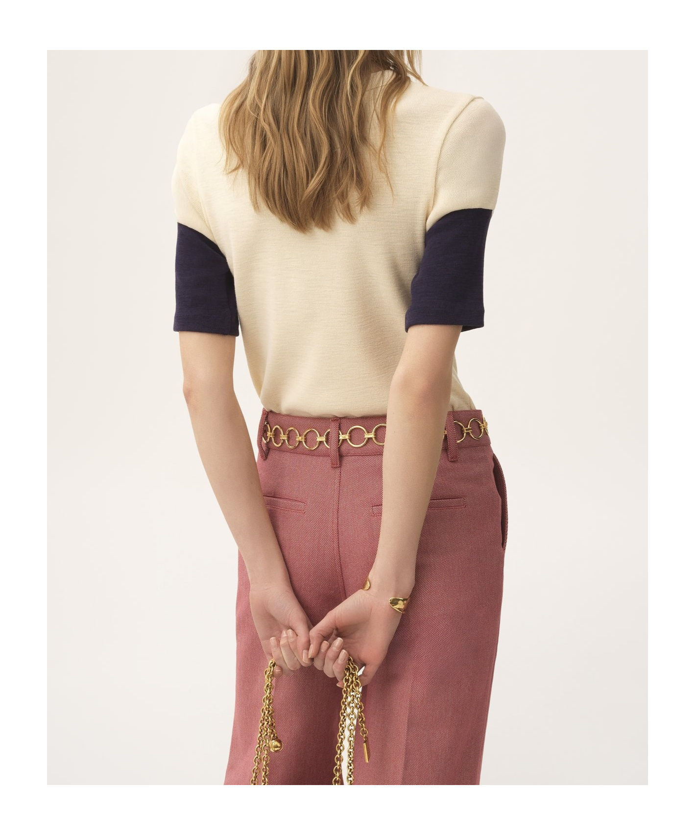 Chloé Logo Embroidered Heavy Cotton Wool T-shirt In White