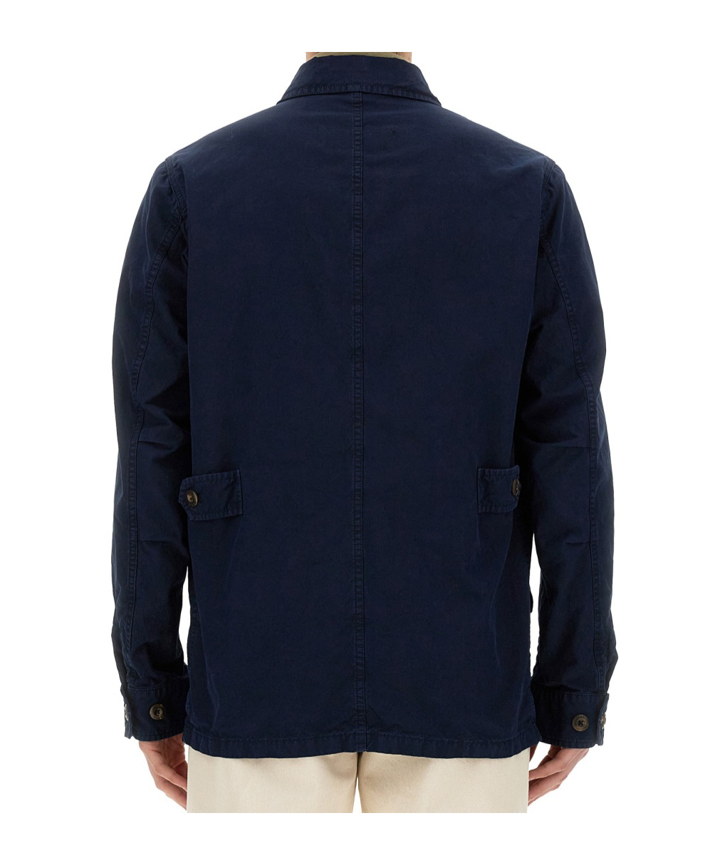 Fay Patch-pocket Shirt Jacket In Black