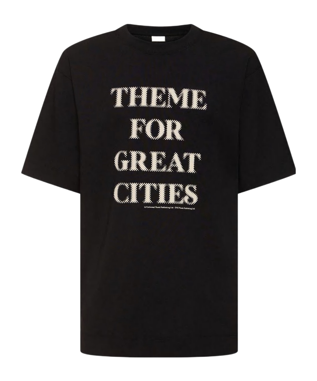 Dries Van Noten Ribbed Black Cotton Jersey T-shirt With Slogan Print In Black