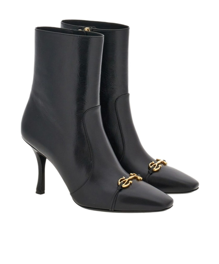 Shop Ferragamo Short Boot In Black