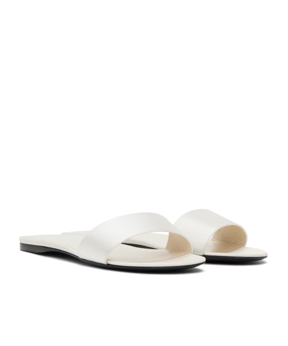 The Row Off-white Combo Slide Sandals In White