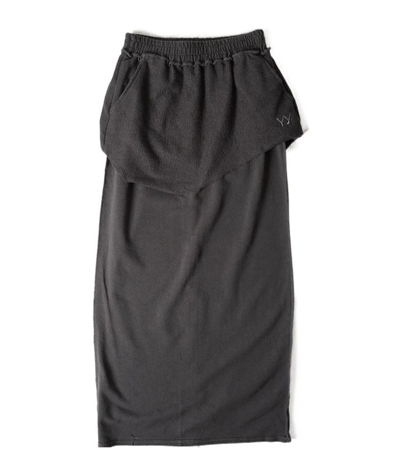 Open Yy Layered Embroidered Skirt In Gray