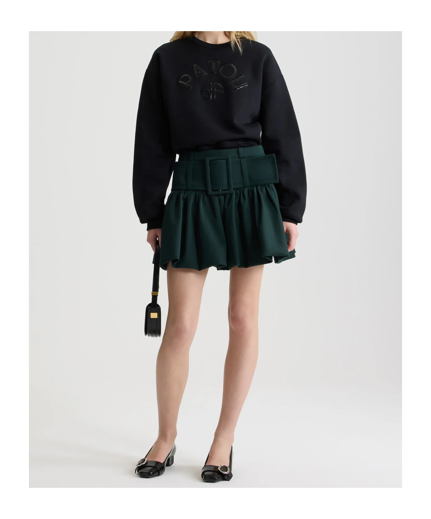 Patou Sweatshirt With Logo And Jp Monogram In Black