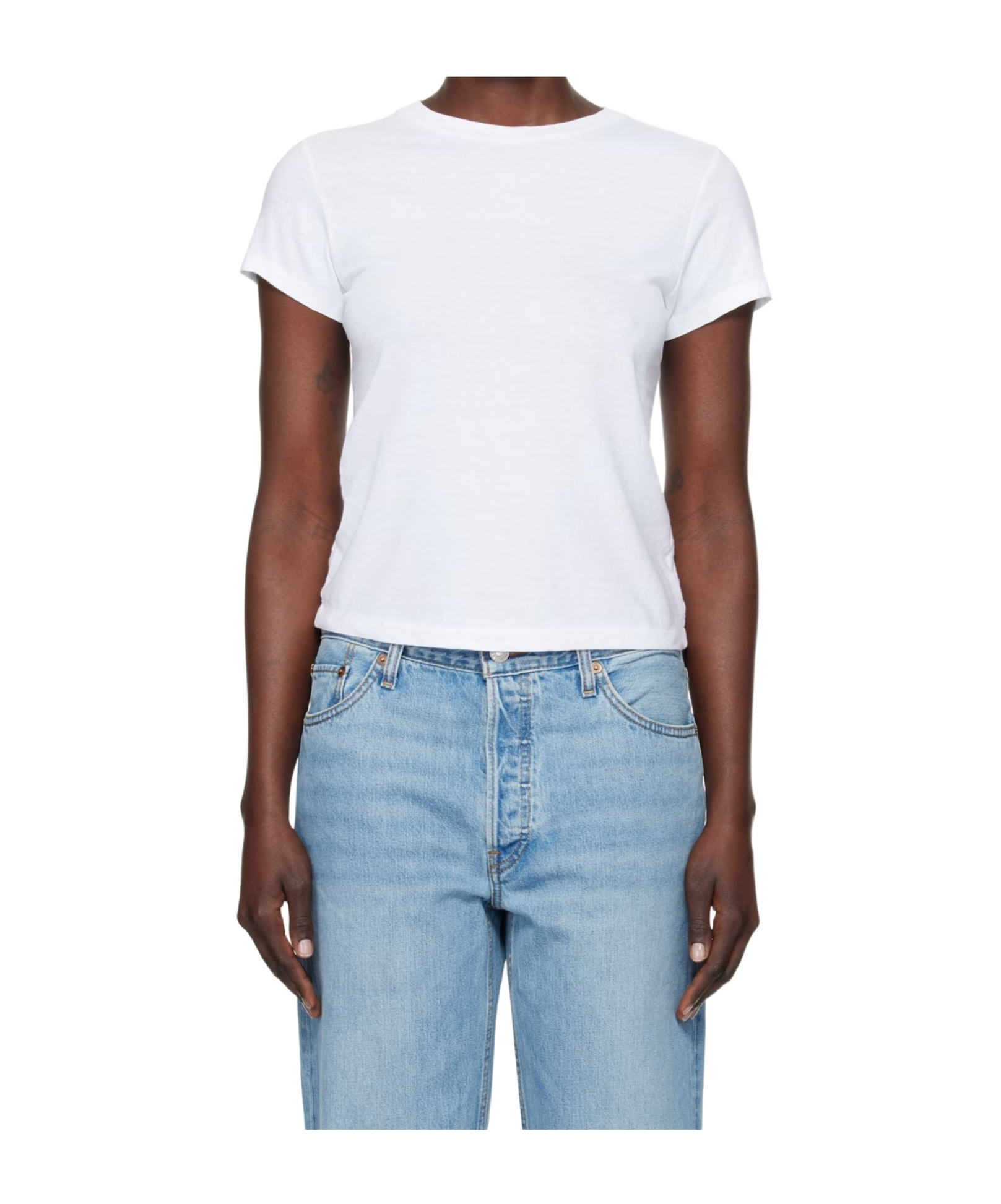 Re/done Short-sleeved T-shirt In White