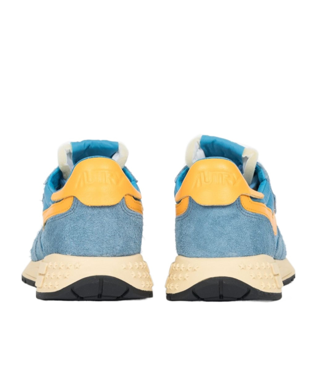 Autry Reelwind Nylon And Suede Low-profile Sneakers In Blue