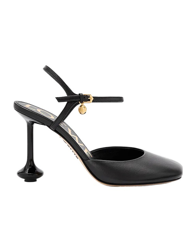 Loewe Ankle Strap High Heel Sandals In Black