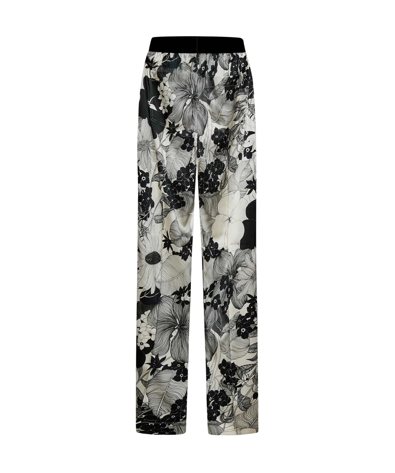 Shop Tom Ford Logo-waistband Floral-print Trousers In Gray