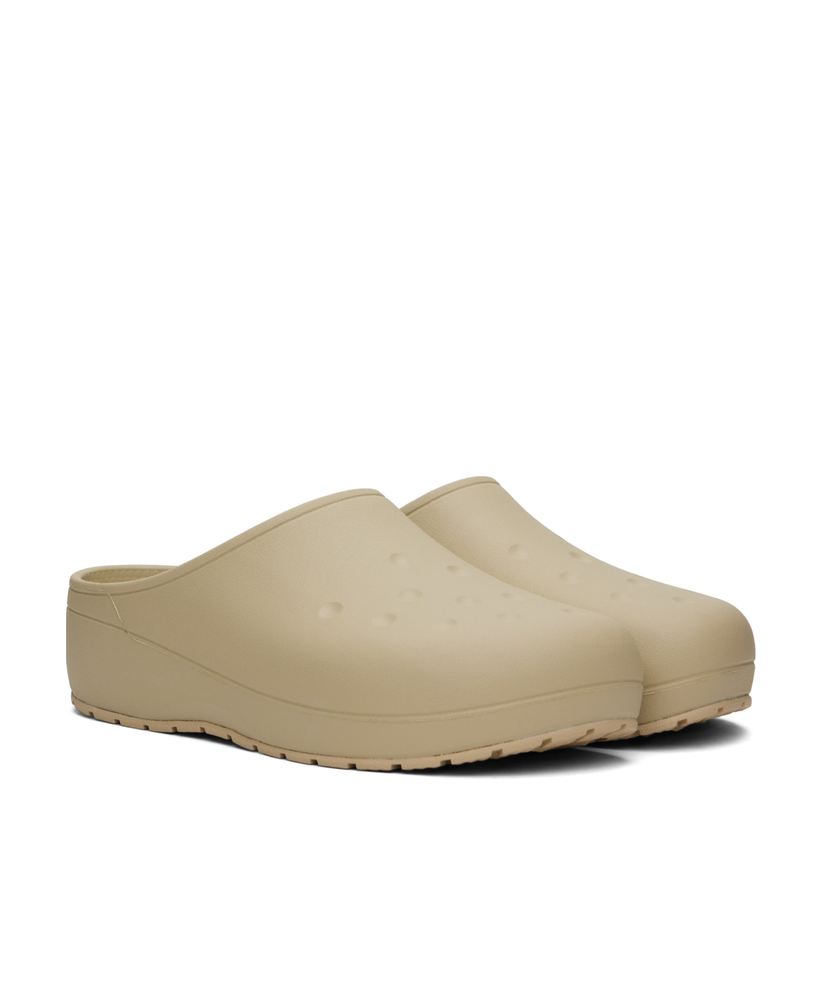 Crocs Round Toe Slippers In Nude